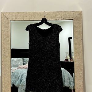 Sparkly black mini dress